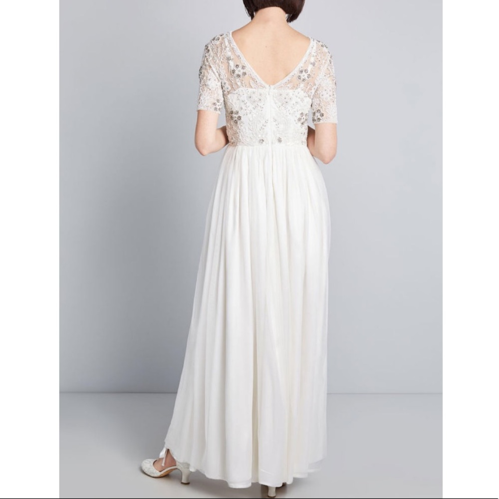 ModCloth White Maxi Special Occasion Dress - Picture 2 of 6